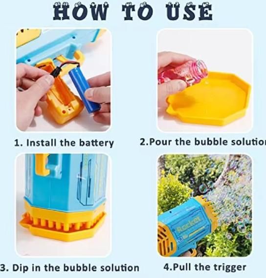 Bubble Gun Machine for kids automatic